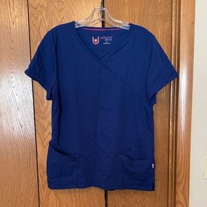 Urbane Women's Blue Scrub Top